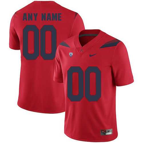 Men%27s Arizona Wildcats Red Customized College Football Jersey->customized ncaa jersey->Custom Jersey